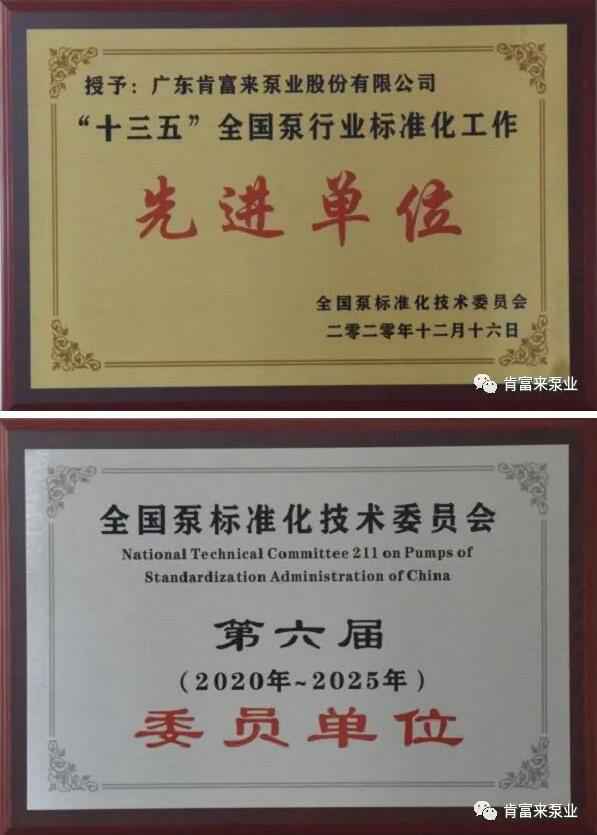 爱游戏官方网站-爱游戏aiyouxi(中国)荣获“十三五”全国泵行业标准化工作先进单位称号